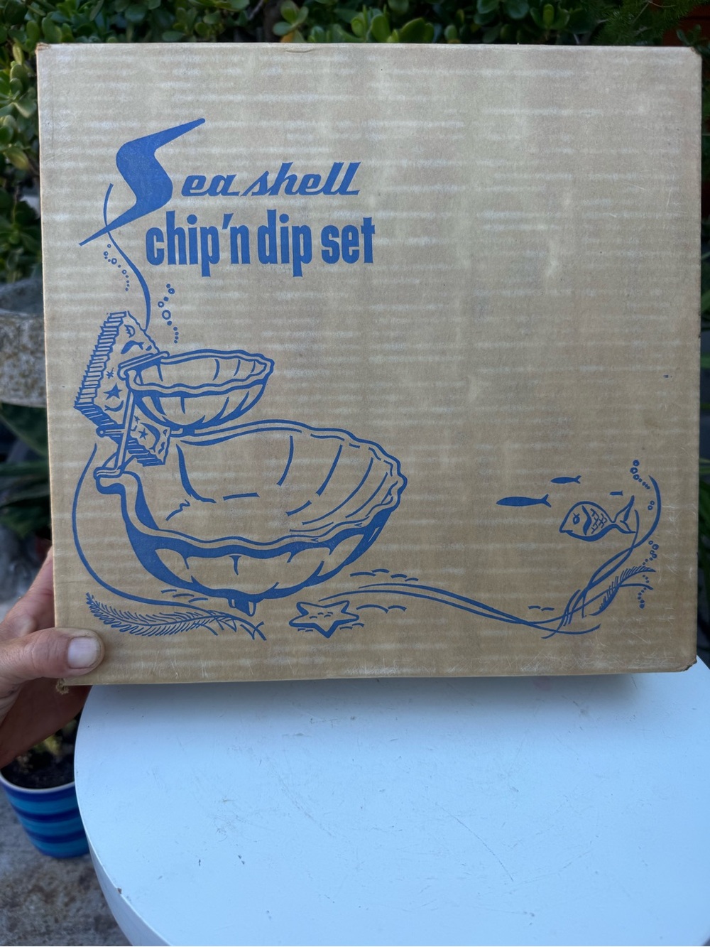 BRAND NEW SEA SHELL CHIP & DIP SET MCM 1950’s